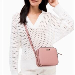 Kate Spade Saffiano Leather Lavender Crossbody Camera Bag